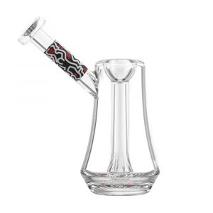 red-white-bubbler-glass-k-haring-bear-bush