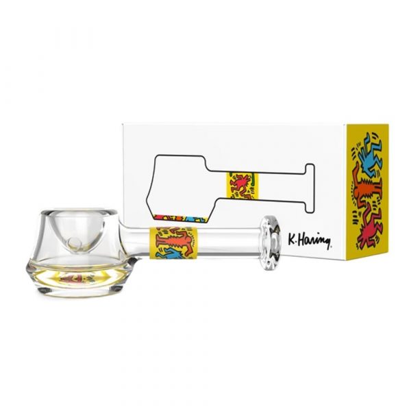 spoon-hand-pipe-yellow-keith-haring-bear-bush-1