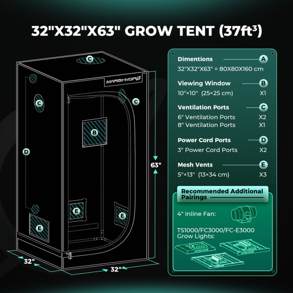 BearBush-Bear-Bush-Botanical-Collective-Mars-Hydro-Grow-Tent-80-x-80-x-160-cm-New-2024-8